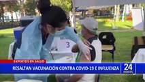 COVID-19 e influenza: destacan vacunación para evitar formas graves de la enfermedad