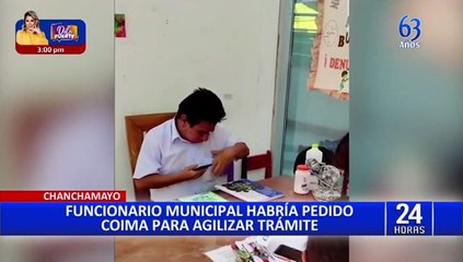 Chanchamayo: Intervienen a funcionario municipal por pedir coima para agilizar trámite