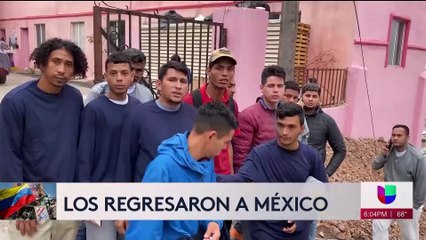 Llega a Tijuana el primer grupo de venezolanos obligados a esperar en México su proceso de asilo.