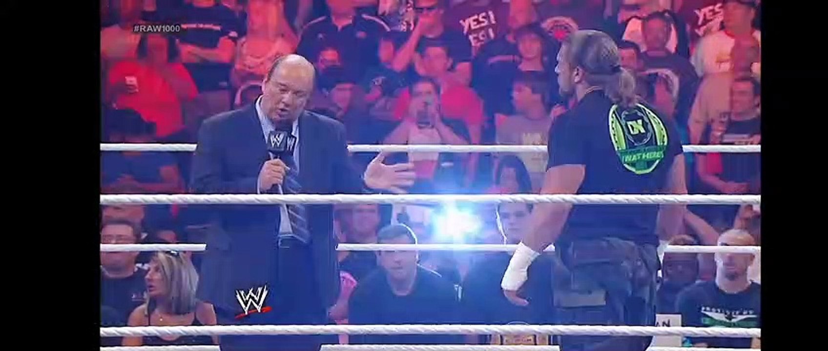Triple H challanges Brock Lesnar, Paul Heyman angers Triple H and Stephanie Mcmahon. Raw, 7/23/2012.