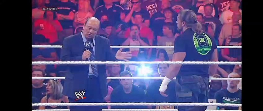 Triple H challanges Brock Lesnar, Paul Heyman angers Triple H and Stephanie Mcmahon. Raw, 7/23/2012.