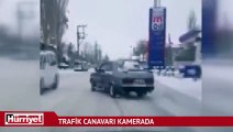 Erzurum’daki trafik canavarı görenlere pes dedirtti