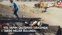 Üniversite yerleşkesinde yol yapım çalışması sırasında tarihi mezar bulundu