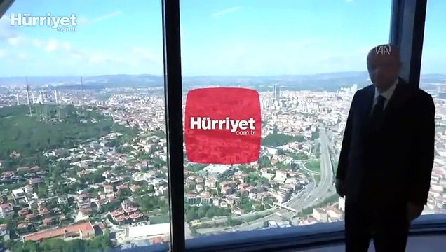Cumhurbaşkanı Erdoğan, yapımı devam eden Çamlıca Kulesi'ni inceledi