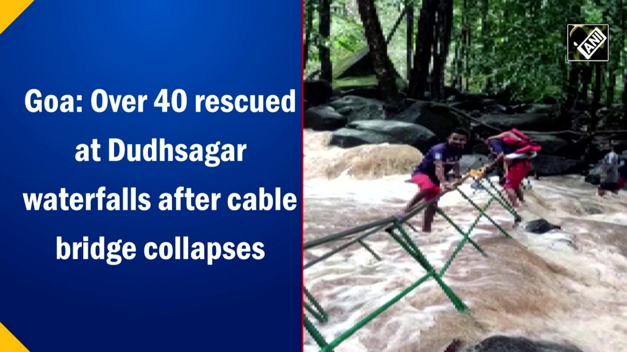 Goa: Over 40 rescued at Dudhsagar waterfalls after cable bridge collapses