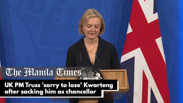 UK PM Truss 'sorry to lose' Kwarteng after sacking him as chancellor