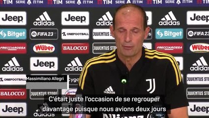 Download Video: Juventus - Allegri : “La mise au vert n'était pas une punition”