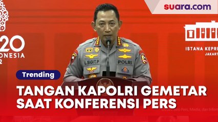 Tangan Kapolri Listyo Sigit Tampak Gemetar di Istana saat Berikan Keterangan Pers soal Arahan Jokowi
