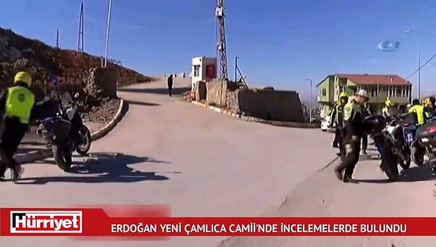 Cumhurbaşkanı Erdoğan yeni Çamlıca Camii'nde incelemelerde bulundu