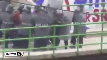 Madenciler ve polis çatıştı