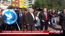 İZMİT'TEKİ 29 EKİM TÖRENİNDE ÇELENK GERGİNLİĞİ