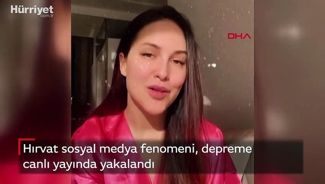 Sosyal medya fenomeni depreme canlı yayında yakalandı