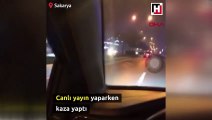 Canlı yayın sırasında kaza yaptı