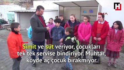 Muhtar, kahvaltı edemeyen öğrencileri okula aç göndermiyor