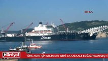 Türk Akımı için gelen dev gemi, Çanakkale Boğazı'ndan geçti