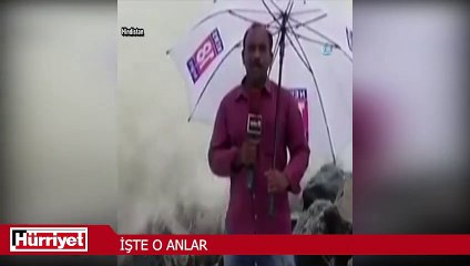Spikere canlı yayında dalga sürprizi