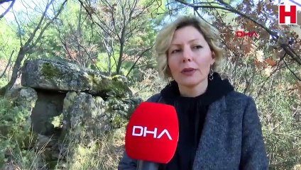 Ormanda arkadaşının evini ararken Roma dönemine ait lahit buldu