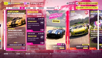 Forza Horizon 5 défi hebdomadaire bienvenue au colorado
