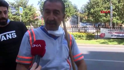 Şişli'de yolda yürürken kafasına pencere camı düştü