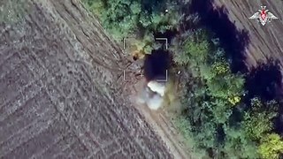 Russian MoD Lancet loitering munition strikes on Ukrainian vehicles reportedly in Kryvyi Rih-Nikopol