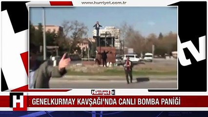GENELKURMAY ÖNÜNDE CANLI BOMBA PANİĞİ