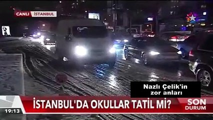 Nazlı Çelik'in canlı yayında zor anları
