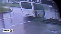 Otomobilin çarptığı kadın, metrelerce havaya fırladı