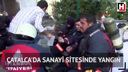 Çatalca'da sanayi sitesinde yangın
