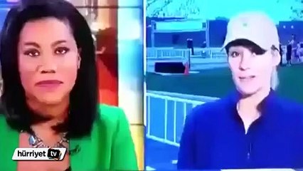 Canlı yayında kaza