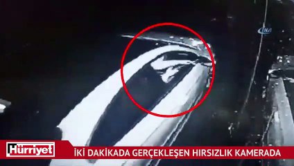 Lüks araçla yanaştıkları otobüsten 500 litre mazot çaldılar