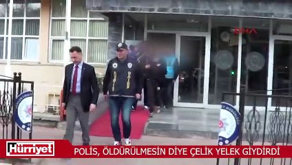 Polis, öldürülmesin diye çelik yelek giydirdi