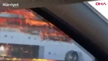 Çekmeköy'de yolcu otobüsünde yangın