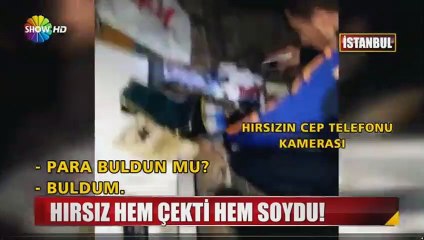 Yaptığı hırsızlığı cep telefonuyla kayda alan hırsızlar