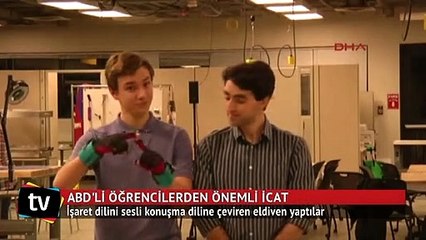 İşaret dilini sesli konuşma diline çeviren eldiven yaptılar