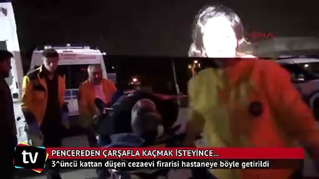 Cezaevi firarisi 3’üncü kat penceresinden çarşafla kaçmak isteyince...