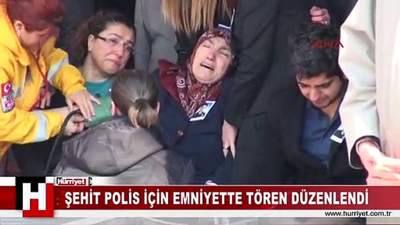 ŞEHİT POLİS İÇİN EMNİYETTE TÖREN DÜZENLENDİ