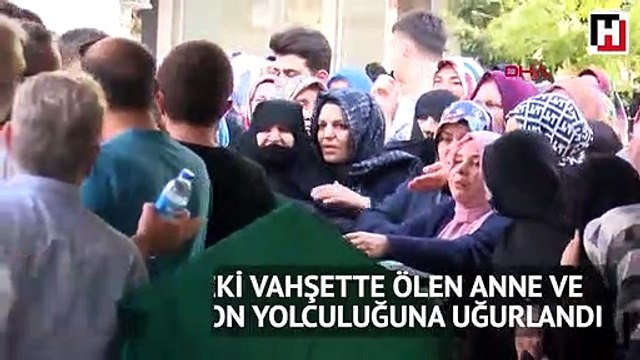 Ümraniye'deki vahşette ölen anne ve iki kardeş son yolculuğuna uğurlandı
