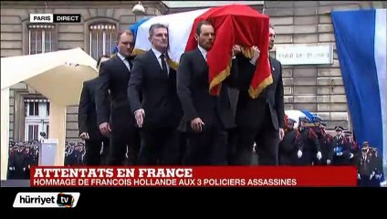 Hayatını kaybedenler için Paris'te tören düzenlendi