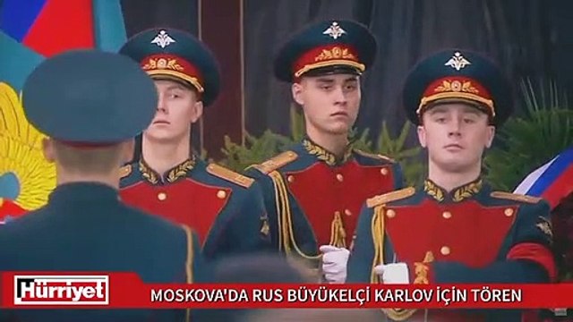 Moskova'da Rus Büyükelçi Karlov için cenaze töreni