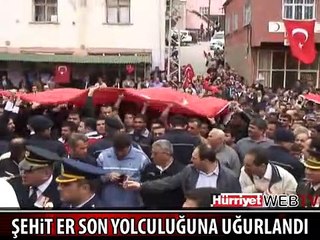KAYSERİLİ ŞEHİDİ GÖZYAŞLARIYLA UĞURLADILAR