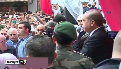 Cumhurbaşkanı Erdoğan, şehit cenazesine katıldı