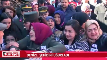 Şehit uzman çavuşun cenazesi Denizli'de son yolculuğuna  uğurlandı
