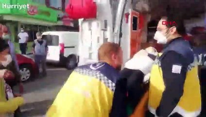 Otomobilin yayaya çarpma anları kamerada