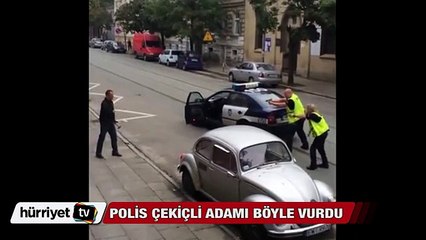 Polis çekiçli saldırganı vurdu