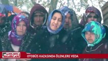 Zonguldak'ta şarampole uçan otobüste ölenler son yolculuğuna uğurlandı