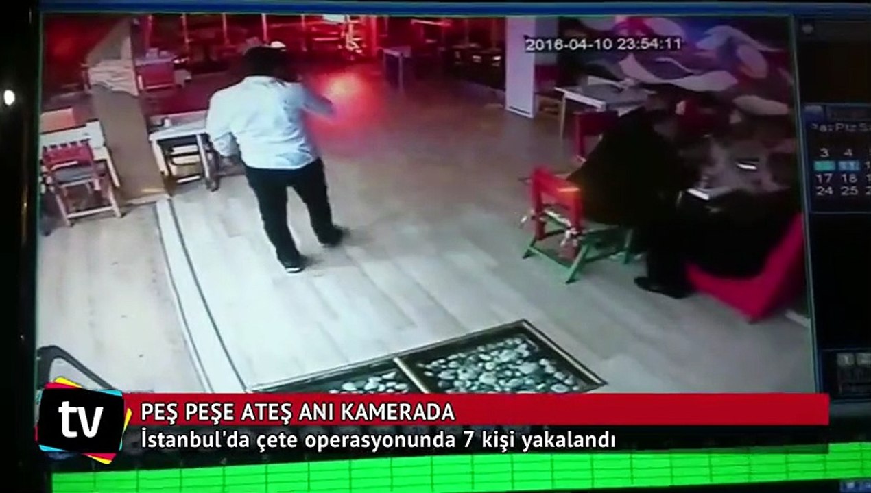 Peş peşe ateş anı kamerada