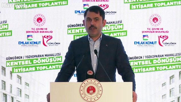 Bakan Kurum, Tozkoparan Mahallesi Kentsel Dönüşüm İstişare Toplantısı'nda konuştu