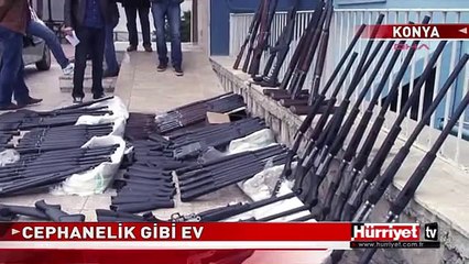 EVDEN CEPHANELİK ÇIKTI