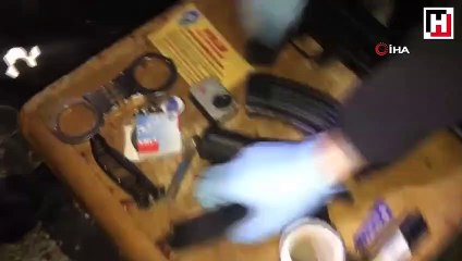 Tamirhaneye narkotik baskınından adeta cephanelik çıktı