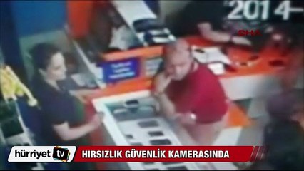 Cep telefonu hırsızlığı güvenlik kamerasında